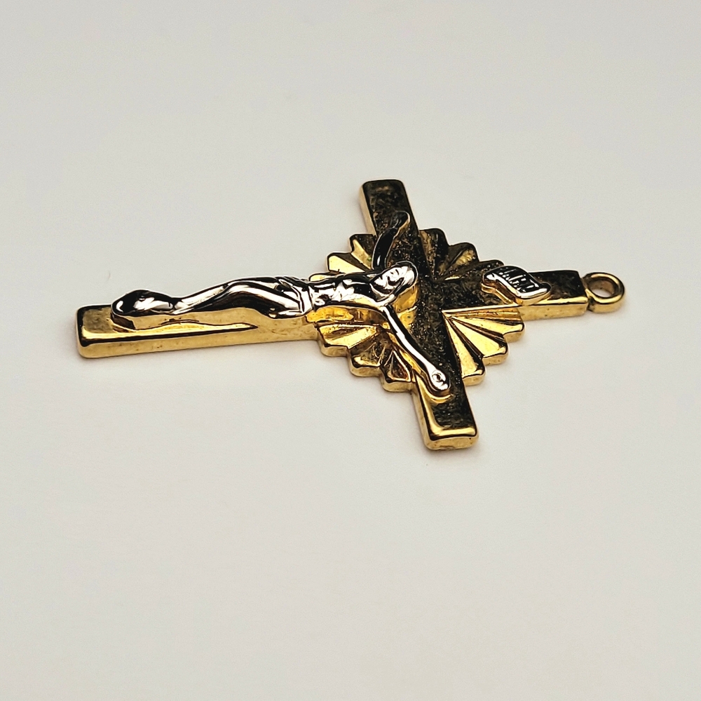 Vintage Uncas 14K GE Lind Crucifix Cross Pendant - 5/16th inch - Picture 8 of 8